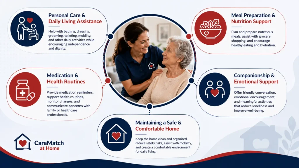 What Are 5 Responsibilities of Caregivers infographic